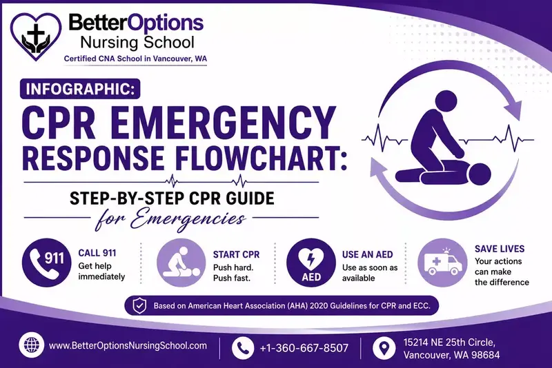 Infographic: CPR Emergency Response Flowchart